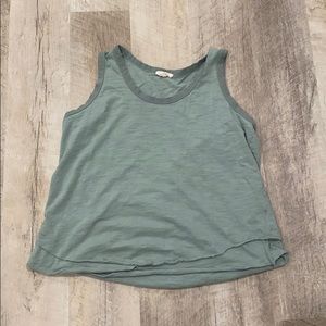 cotton bleu green tank top